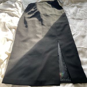 Black High Waist Maxi Skirt